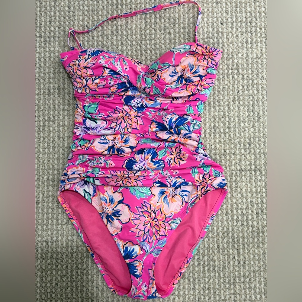 Lilly Pulitzer Pink Halter/Strapless Adjustable Swimsuit